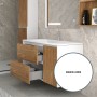 Base porta lavabo Luis Nordikflat con due cassetti e anta laterale