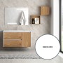 Base porta lavabo Luis Nordikflat con due cassetti e anta laterale