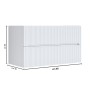 Base Porta Lavabo Butterfly con due Cassetti Frontale Plisse'