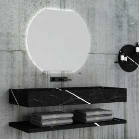 Specchio a Led Evia retroilluminato interruttore touch semicircolare