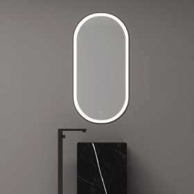 Specchio ovale a Led Argo retroilluminato a filo interruttore touch