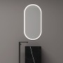 Specchio ovale a Led Argo retroilluminato a filo interruttore touch