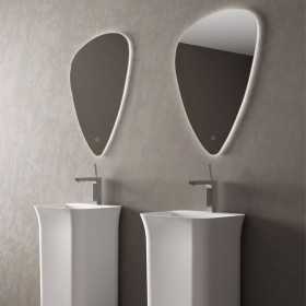 Specchio a Led con angoli stondati retroilluminato interruttore touch a sfioramento