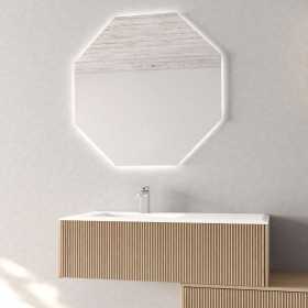 Specchio a Led ottagonale Skopelos interruttore touch a sfioramento
