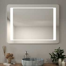 Specchio Led Rettangolare Creta Con Interruttore Touch