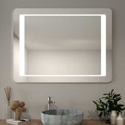 Specchio Led Rettangolare Creta Con Interruttore Touch