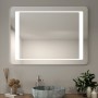 Specchio Led Rettangolare Creta Con Interruttore Touch