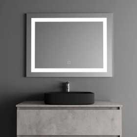 Specchio a Led rettangolare Rodi retroilluminato interruttore touch