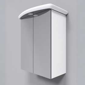 Specchio Contenitore modello Lady con due ante faretto led 1 mensola