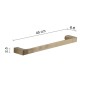 Porta salviette asciugamani Panarea oro opaco cm 45 arredo bagno