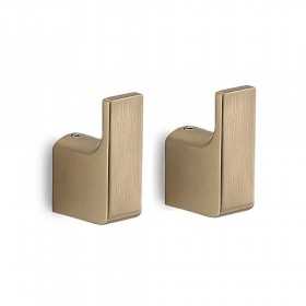 Appendiabiti accappatoio in ottone oro satinato Panarea per bagno pezzi 2