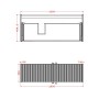 Base portalavabo modello Grace  1 cassetto frontale plisse' 