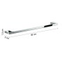 Porta salviette asciugamani Lipari in ottone cromato cm 48 arredo bagno