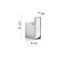 Appendiabiti accappatoio in ottone cromato Lipari per bagno cm 6
