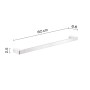 Porta salviette asciugamani Panarea cromato e spazzolato cm 60 arredo bagno