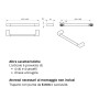 Porta salviette asciugamani Panarea cromato e spazzolato cm 60 arredo bagno