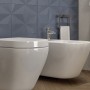 Porta salviette asciugamani ad anello Panarea in ottone cromato e nickel spazzolato cm 23 per bidet