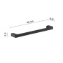 Porta salviette asciugamani Panarea nero opaco cm 45 arredo bagno