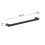 Porta salviette asciugamani Panarea nero opaco cm 60 arredo bagno