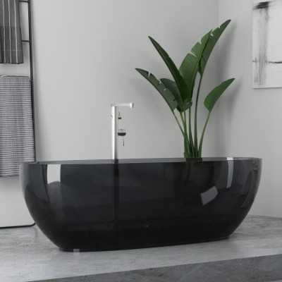 Vasca Free Standing Womb in Resina Trasparente ClearLens Quarzo Fume Lullaby 