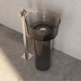 Lavabo Free Standing In Resina Trasparente Quarzo Fume