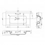 Lavabo Butterfly ad Incasso in Resina cm 91x46x16,5 Bianco Opaco