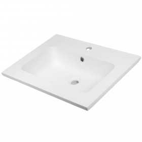 Lavabo ad Incasso in Resina cm 81x46x16,5 Bianco Opaco