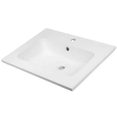 Lavabo ad Incasso in Resina cm 81x46x16,5 Bianco Opaco