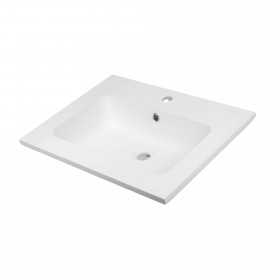 Lavabo ad Incasso in Resina cm 61x46x16,5 Bianco Opaco
