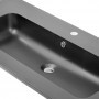 Lavabo ad Incasso in Resina cm 101x46x16,5 Nero Opaco