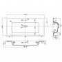 Lavabo ad Incasso in Resina cm 101x46x16,5 Nero Opaco