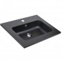 Lavabo ad Incasso in Resina cm 81x46x16,5 Nero Opaco
