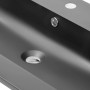 Lavabo ad Incasso in Resina cm 81x46x16,5 Nero Opaco