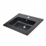 Lavabo ad Incasso in Resina cm 61x46x16,5 Nero Opaco