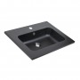 Lavabo ad Incasso in Resina cm 61x46x16,5 Nero Opaco