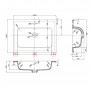 Lavabo ad Incasso in Resina cm 61x46x16,5 Nero Opaco