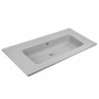 Lavabo ad Incasso in Resina cm 101x46x16,5 Grigio Cenere Opaco