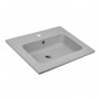Lavabo ad Incasso in Resina cm 81x46x16,5 Grigio Cenere Opaco