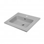 Lavabo ad Incasso in Resina cm 61x46x16,5 Grigio Cenere Opaco