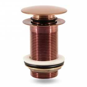 Piletta click clack oro rosa per lavabi freestanding senza troppo pieno