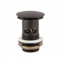 Piletta click clack nero opaco per lavabi freestanding con troppopieno