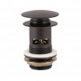 Piletta click clack nero opaco per lavabi freestanding con troppopieno