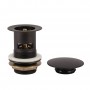Piletta click clack nero opaco per lavabi freestanding con troppopieno