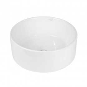 Maya Lavabo Appoggio Tondo Porcellana Bianco Lucido 41X41X16,5 cm