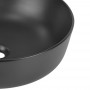 Carter Lavabo Tondo Ceramica Appoggio Nero Opaco 41,5x41,5x13,5 cm