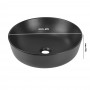 Carter Lavabo Tondo Ceramica Appoggio Nero Opaco 41,5x41,5x13,5 cm