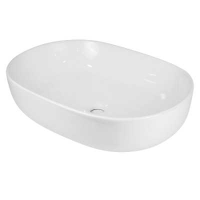 Lavabo da Appoggio Doris Ovale in Ceramica Bianco Lullaby