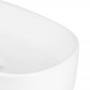 Giordan Lavabo da Appoggio Ovale in Ceramica Bianco 56x35x14 cm