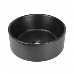Maya Lavabo Appoggio Tondo Porcellana Nero Opaco 41X41X16,5 cm