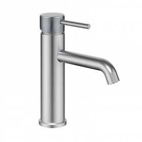 Miscelatore monocomando Jazz per lavabo in nickel spazzolato installazione rapida